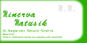 minerva matusik business card